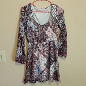 Purple long sleeve dress